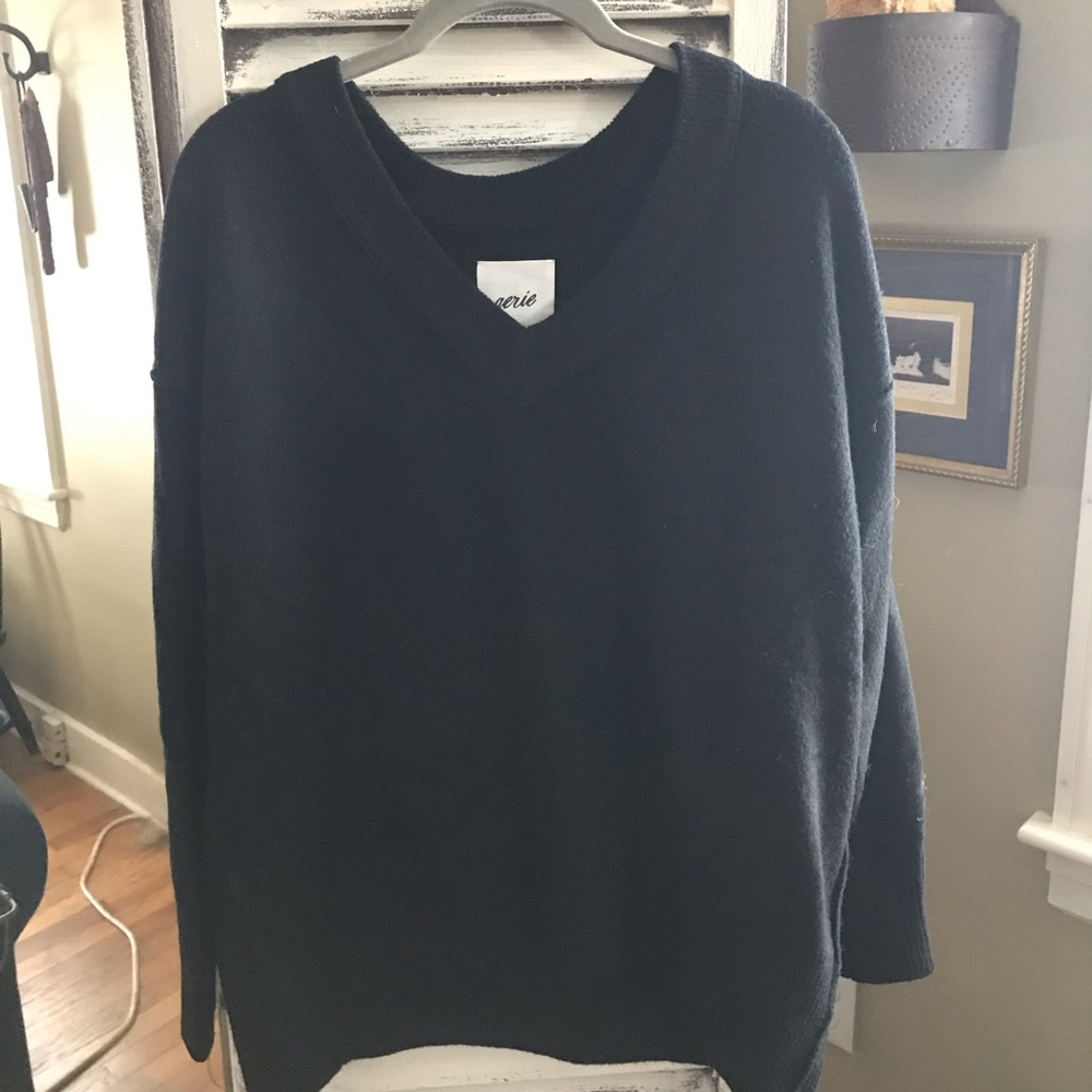 Black V-Neck Sweater